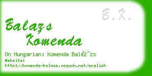 balazs komenda business card